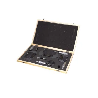 Комплект микрометри Holzmann BMS4 / 4 броя в дървена кутия