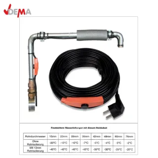 Нагревателен кабел, защитаващ от замръзване Dema 27504, 14 м