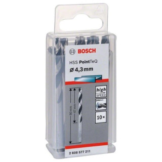 Свредло HSS за метал PoinTec 4.3 mm на Bosch комплект 10 бр.