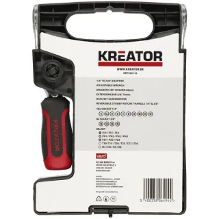 Комплект тресчотка с накрайници Kreator KRT500116/ 40 части