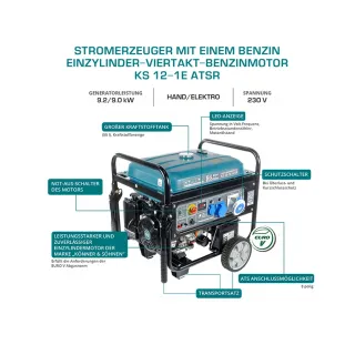 Бензинов генератор KOENNER-SOEHNEN KS 12-1E ATSR/ 9.2kW