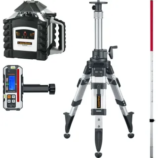 Комплект ротационен лазер с тринога манивела и рейка Laserliner Quadrum M350 S set 1/ 350 м