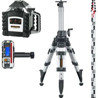 Комплект ротационен лазер с тринога манивела и телескопична лата Laserliner Quadrum M350 S set 2/ 350 м