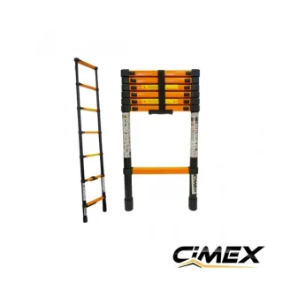 Стоманена телескопична стълба CIMEX DLT214S/ 4.4 м