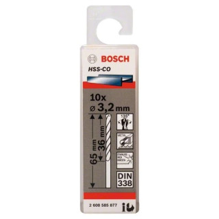 Свредло HSS-Co Standard line за метал на Bosch 3.2 mm - 10 броя