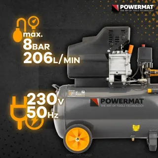 Маслен компресор POWERMAT PM-KO-50T/ 1850W