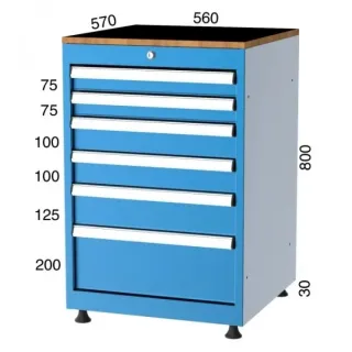 Шкаф със 6 чекмеджета KOCEL - 5080
