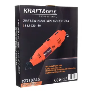 Комплект мини прав шлайф + аксесоари KraftDele KD10245/ 270W