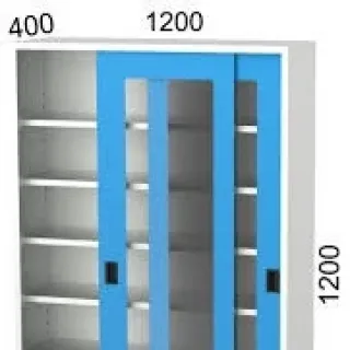 Шкаф с плъзгащи врати с 6 рафта KOCEL- 6560