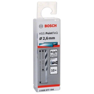 Свредло HSS за метал PoinTec 2.6 mm на Bosch комплект 10 бр.