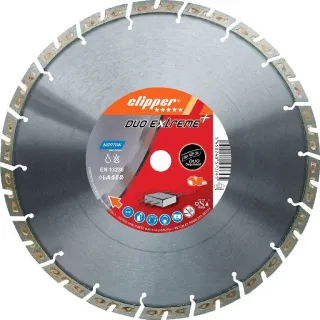 Диамантен диск Norton за сухо и мокро рязане на армиран бетон и скални материали 350x25.4x2.8 мм, 12 мм, Duo Extreme