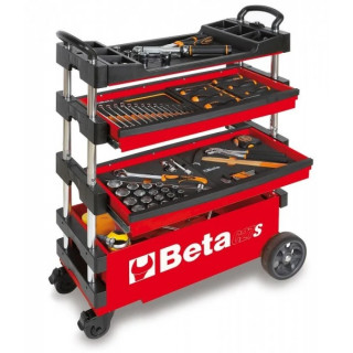 Сгъваема количка за инструменти червен цвят Beta Tools C27 R