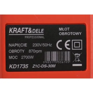 Къртач SDS + KraftDele KD1735/ 2700W