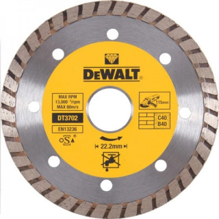 Диамантен диск за зидария-турбо DEWALT DT3732 диаметър 230 мм