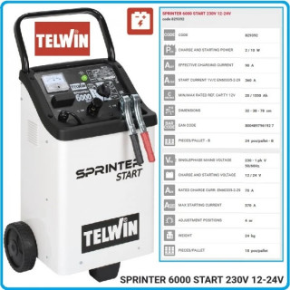 Зарядно стартерно устройство Telwin Sprinter 6000 2/10 kW