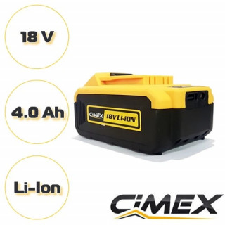 Акумулаторна батерия за винтоверт CIMEX CD18V62NM 18V , 4.0 Ah