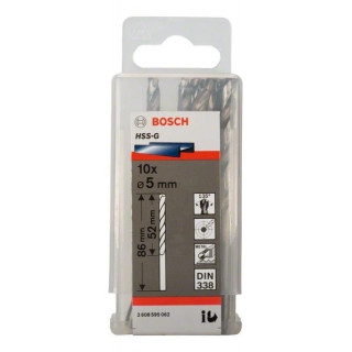 Свредло HSS-G за метал на Bosch 5.0 mm комплект 10 броя