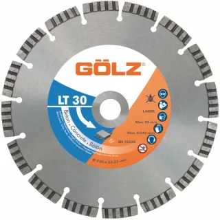 Диамантен диск за рязане на бетон GOLZ LT30